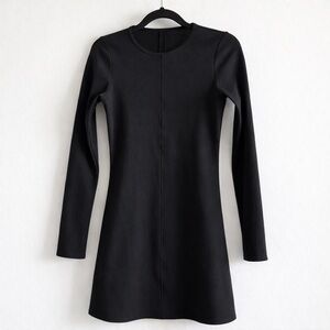 Aritzia Wilfred Free Black Long Sleeve Fit & Flare Mini Dress | Size S